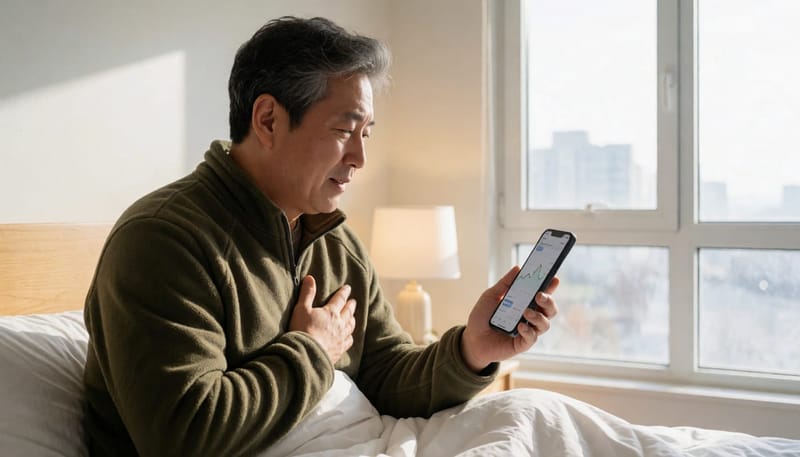 코골이 소리에 스스로 잠에서 깨는 것은 수면무호흡증의 신호일 수 있습니다.