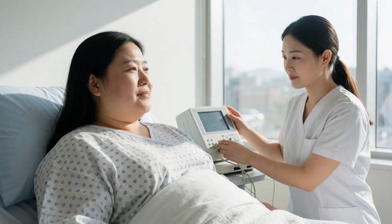 수면다원검사는 뇌파·호흡·산소포화도 등을 밤새 동시에 기록해 무호흡 정도를 수치로 판정합니다.
