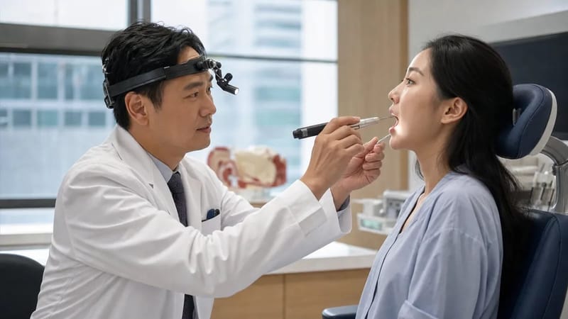 편도염이 반복되면 인후경 검사와 문진을 거쳐 치료 방향을 단계적으로 정합니다.