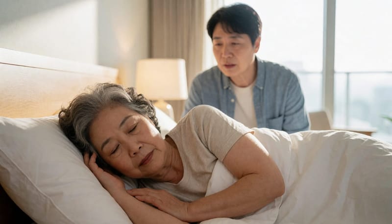 자다가 호흡이 끊기는 순간은 본인보다 옆에서 지켜보는 가족이 먼저 알아차리는 경우가 흔합니다.