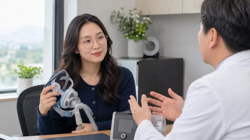 검사 결과에 따라 양압기, 구강장치, 수술 등 치료 방법이 달라집니다.