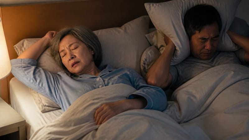 심한 코골이와 무호흡은 함께 자는 가족이 먼저 알아차리는 경우가 많습니다.