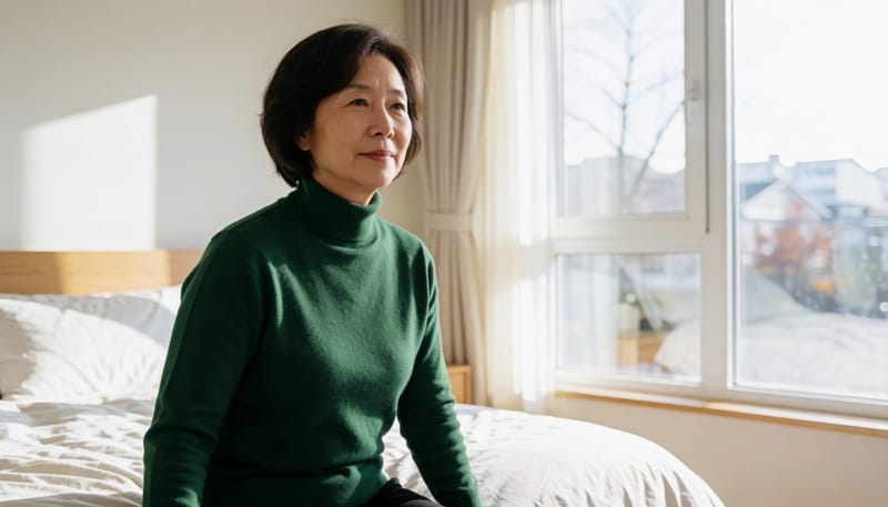 누웠다 일어날 때는 잠시 앉은 자세를 거친 뒤 천천히 일어나는 습관이 기립성 어지럼 예방에 도움이 됩니다.