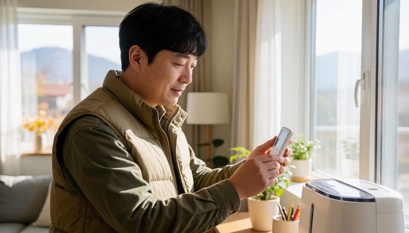 실내 습도를 40~60%로 유지하는 것은 환절기 갑상선 관리의 기본입니다.
