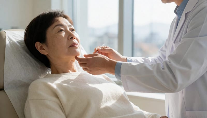 갑상선초음파 검사는 손으로 만져지지 않는 결절도 찾아낼 수 있습니다.