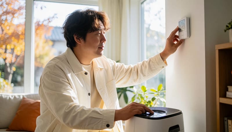 건조한 계절, 실내 습도 관리로 이명 악화를 줄이는 모습
