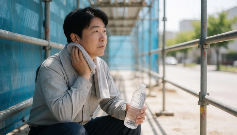땡볕에서 일하다 어지럽고 기운이 쭉 빠질 때, 물만 마시면 된다는 착각