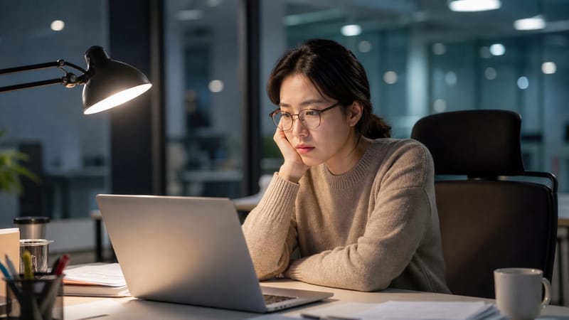 늦은 시간까지 화면 앞에 머무는 습관은 생체시계를 뒤로 미루는 대표적 원인입니다.
