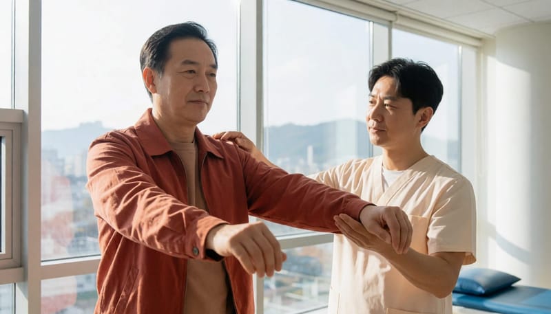 전정재활치료는 균형 감각을 되살리는 운동을 반복하며 어지럼증 완화를 돕는 과정입니다.
