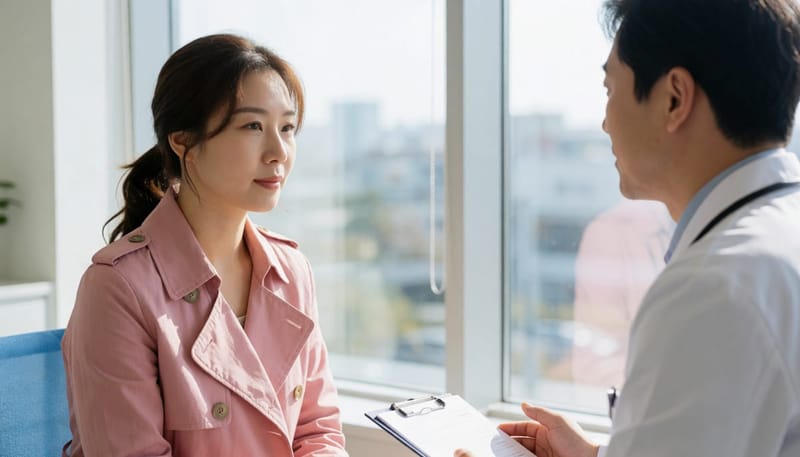 문진을 통해 어지럼의 양상과 동반 증상을 먼저 확인합니다