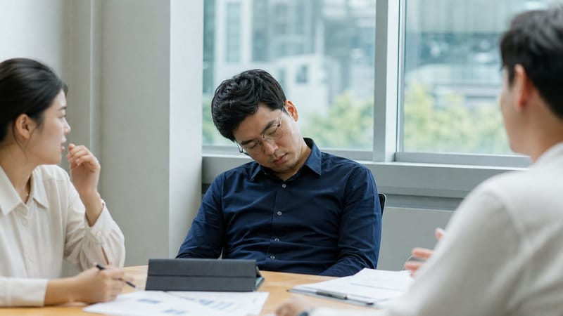수면의 질 저하가 낮의 집중력으로 이어지는 순간