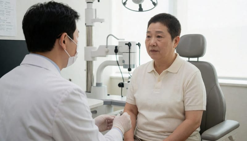 후두내시경은 비강이나 구강을 통해 얇은 내시경을 넣어 후두와 성대를 직접 관찰하는 검사입니다.