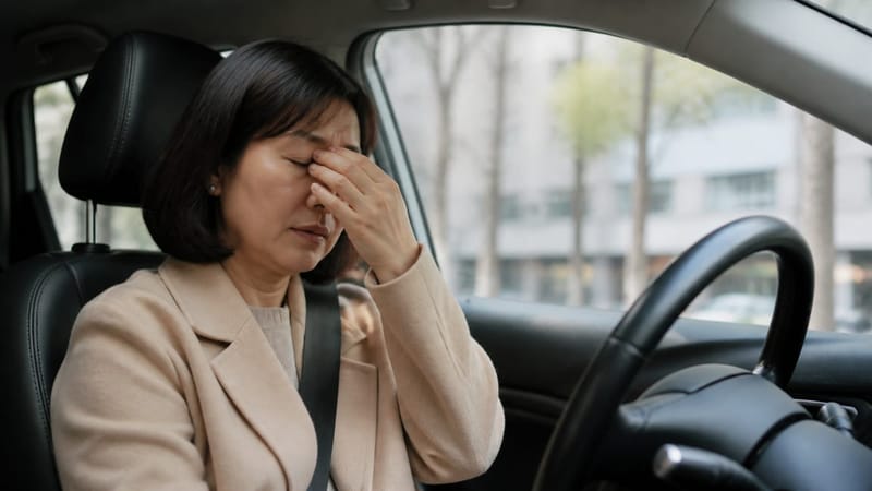 주간 졸림은 운전 중 집중력 저하로 이어질 수 있습니다.