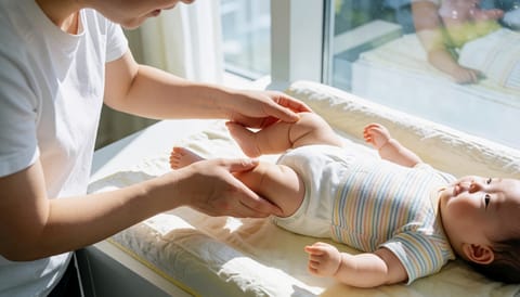 기저귀 갈 때 보니 아기 다리 주름 짝짝이, 지금 확인할 골든타임