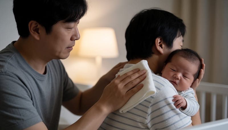 신생아가 젖 먹고 나서 자꾸 토해요, 밤마다 반복되는 이유