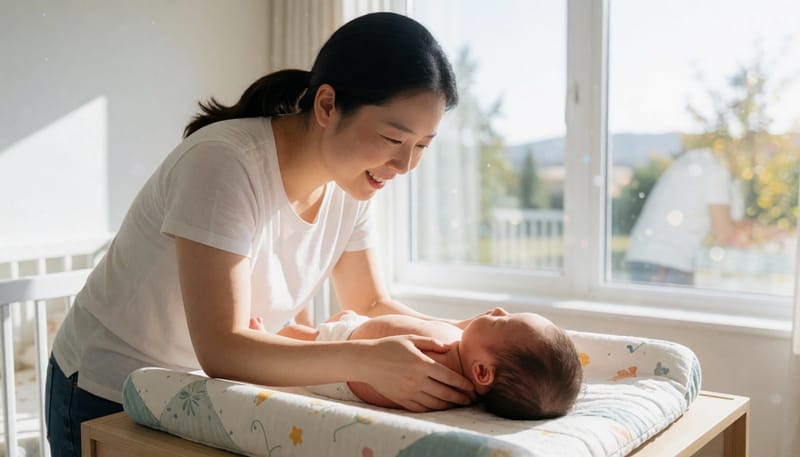환절기 옷 갈아입힐 때 신생아가 자꾸 한쪽으로만 목을 기울여요