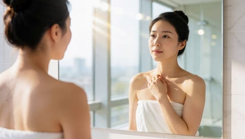 샤워 중 만져진 가슴 피부가 오렌지 껍질처럼 우글쭈글해졌어요