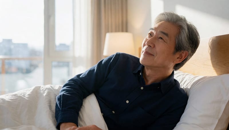 고령층은 수면 구조 자체가 얕아지면서 밤중에 자주 깨는 경향이 있습니다.