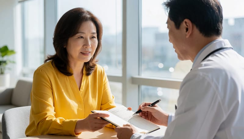수면습관 문진과 수면 다이어리 검토는 불면증 상담의 첫 단계입니다.