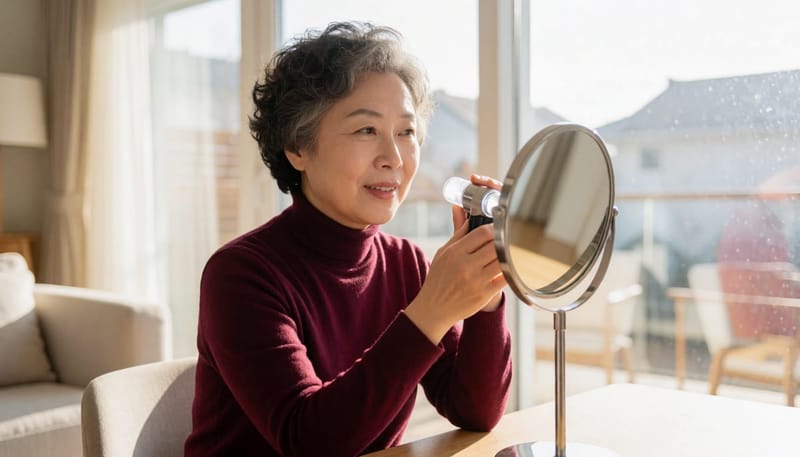 중장년층은 집에서 거울과 손전등으로 목 상태를 스스로 살펴보는 습관이 도움이 됩니다.