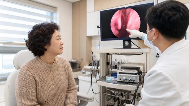 고령층은 콧물보다 후비루로 인한 헛기침이 두드러지게 나타납니다.