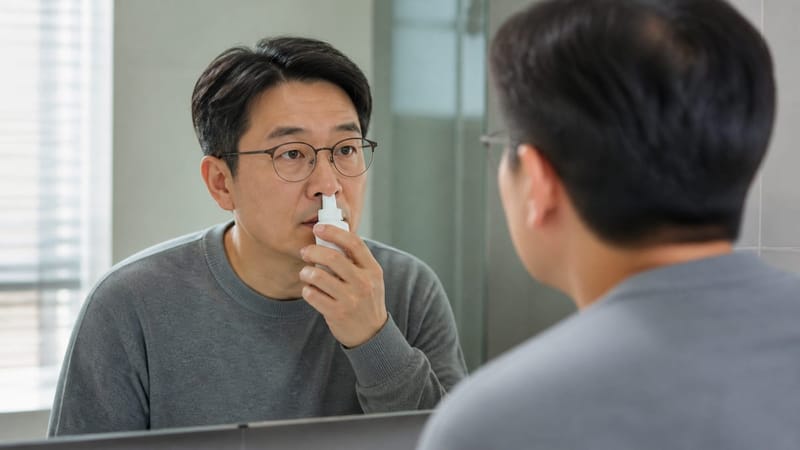 중년 이후에는 생리식염수 세척과 비강 스테로이드 스프레이를 꾸준히 병행하는 경우가 많습니다.