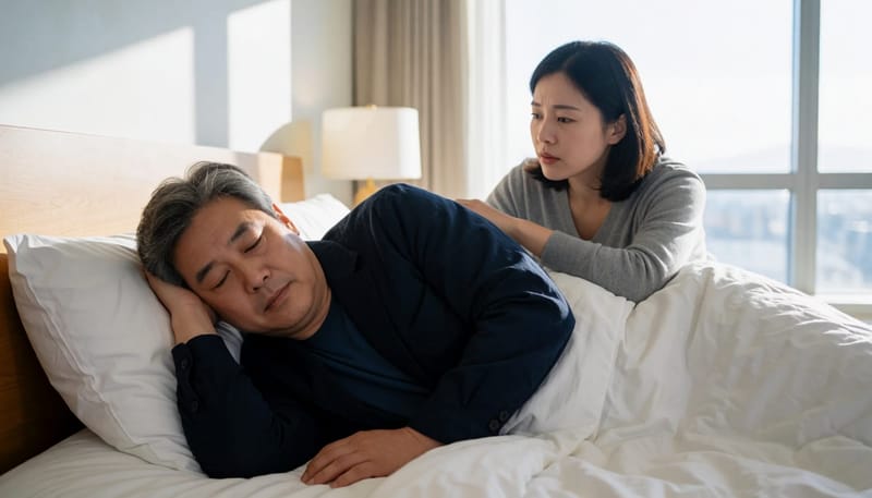 밤사이 숨소리 변화를 가족이 먼저 알아차리는 경우가 많습니다.