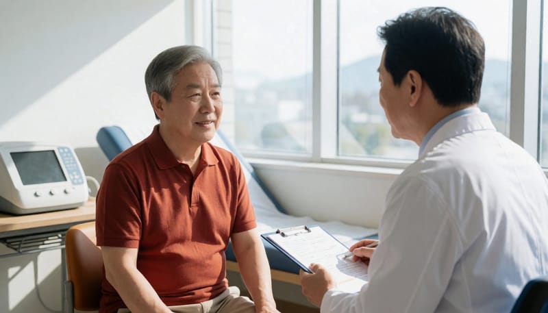 고령층은 수면다원검사를 통해 무호흡 여부와 산소포화도를 확인합니다.
