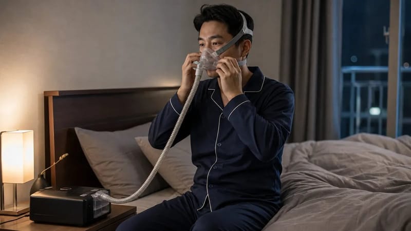 양압기는 매일 밤 사용하며 압력과 습도를 상황에 맞게 관리하는 것이 중요합니다.