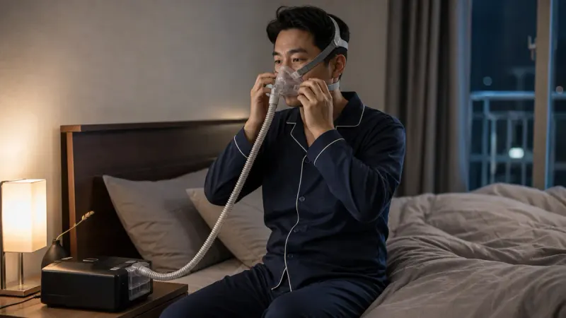 양압기는 매일 밤 사용하며 압력과 습도를 상황에 맞게 관리하는 것이 중요합니다.