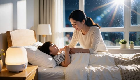 자다가 벌떡 일어나 비명을 지르는 아이, 환절기엔 더 심해집니다