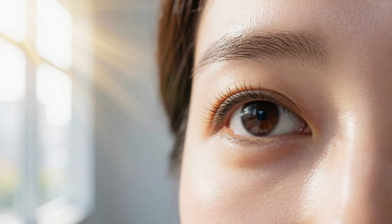 동공과 각막 표면을 클로즈업한 눈 사진