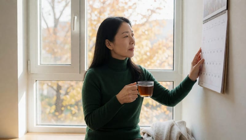 환절기, 임신 준비를 위해 건강 상태를 점검해보는 모습
