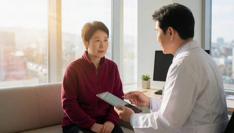 임신상담에서는 빈혈, 엽산, 갑상선 수치를 포함한 혈액검사 결과를 함께 확인합니다.