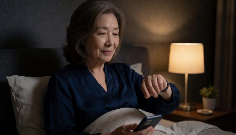 가려움과 화끈거림으로 밤에 자주 뒤척이는 모습