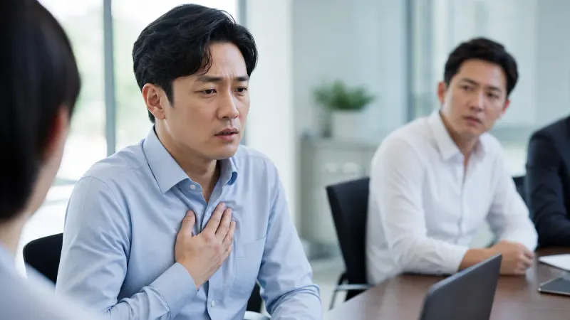 공황발작이 시작되면 가슴 두근거림과 답답함을 가장 먼저 느끼게 됩니다.