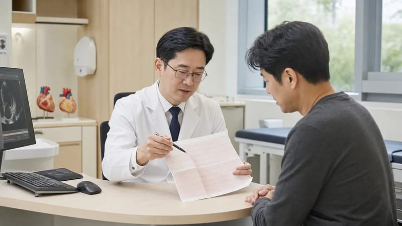 신체 질환 여부를 먼저 가려내기 위해 심전도 등의 검사를 거치게 됩니다.