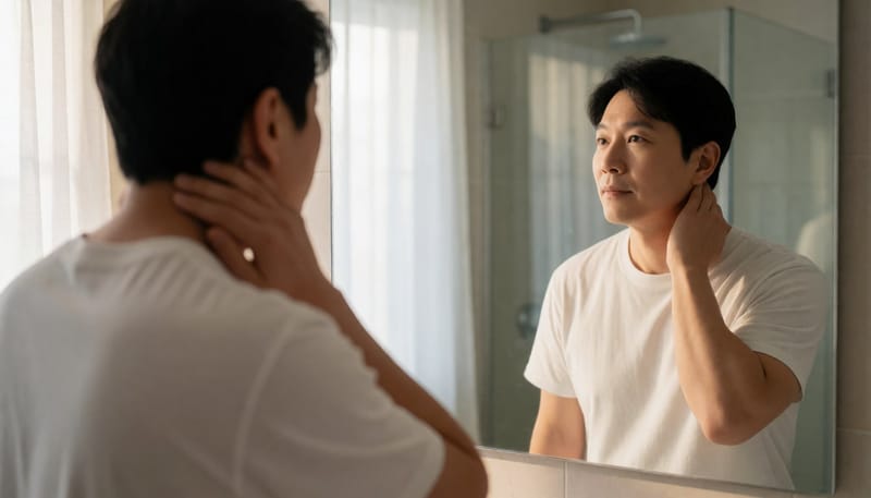 목 뒤에 오돌토돌한 게 만져지고 안 없어져요, 그냥 둬도 될까요