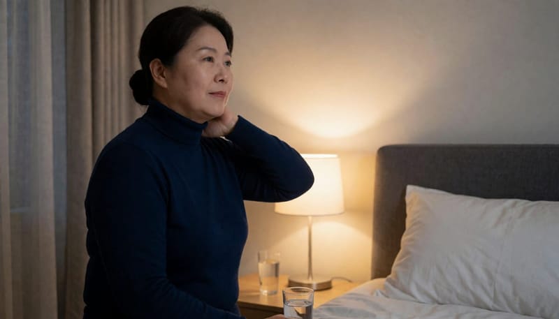 취침 전 가벼운 스트레칭과 호흡훈련은 과각성된 몸을 이완하는 데 도움이 됩니다.