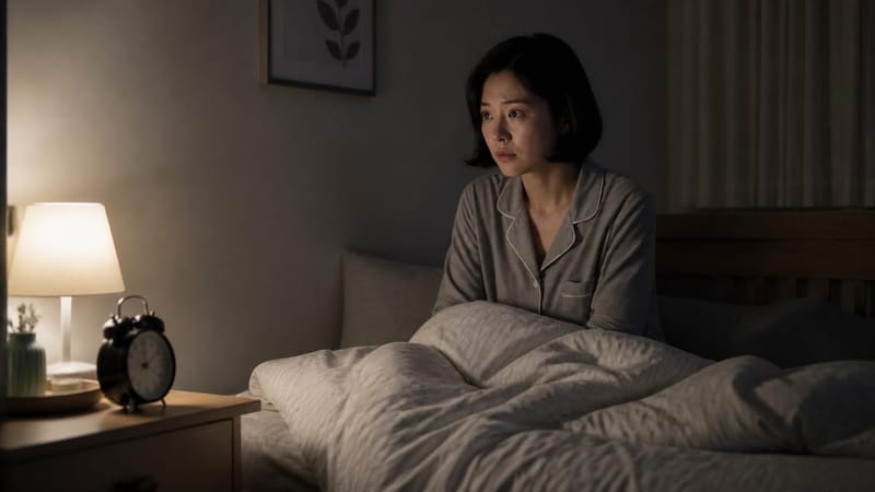 잠들지 못한 채 시계를 바라보는 밤이 반복된다면 기간과 빈도를 함께 기록해두는 것이 도움이 됩니다.