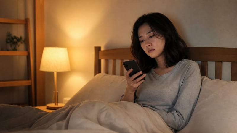 밤에 잠들지 못해 뒤척이는 시간이 길어지면 만성불면증으로 이어질 수 있습니다.