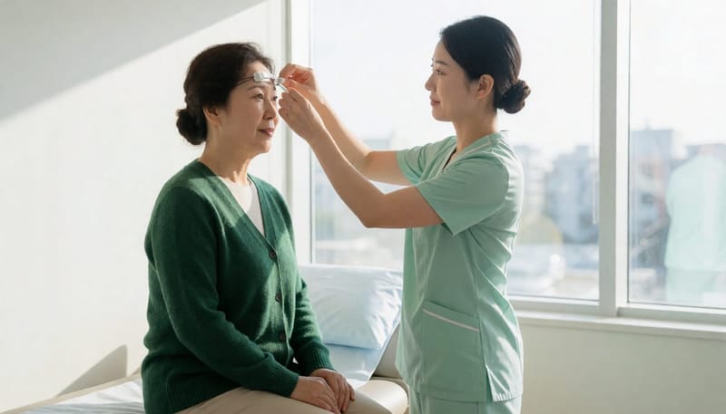 수면다원검사는 센서를 부착한 채 하룻밤을 보내며 수면 단계와 호흡을 기록하는 검사입니다.