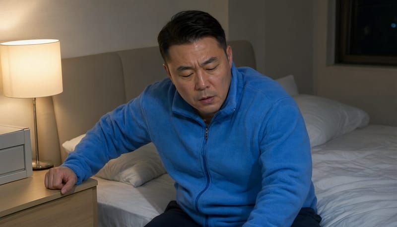자려고 누운 순간 핑 도는 느낌에 놀라는 밤