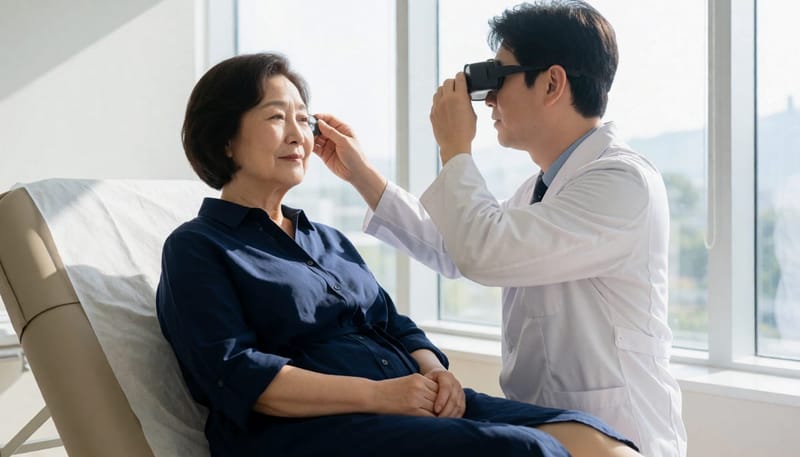 비디오안진검사는 눈떨림 방향으로 전정기관 문제를 구분하는 기본 검사입니다