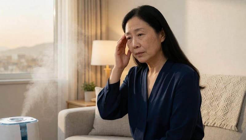 미세먼지가 짙고 건조한 날에는 어지럼 증상을 더 민감하게 느낄 수 있습니다.