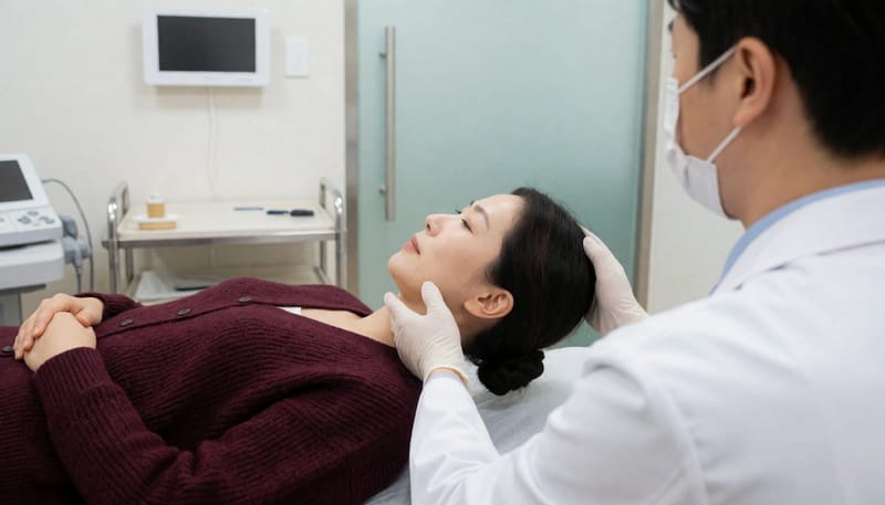 머리 위치를 바꾸며 눈의 떨림을 관찰해 이석이 들어간 반고리관을 확인합니다.