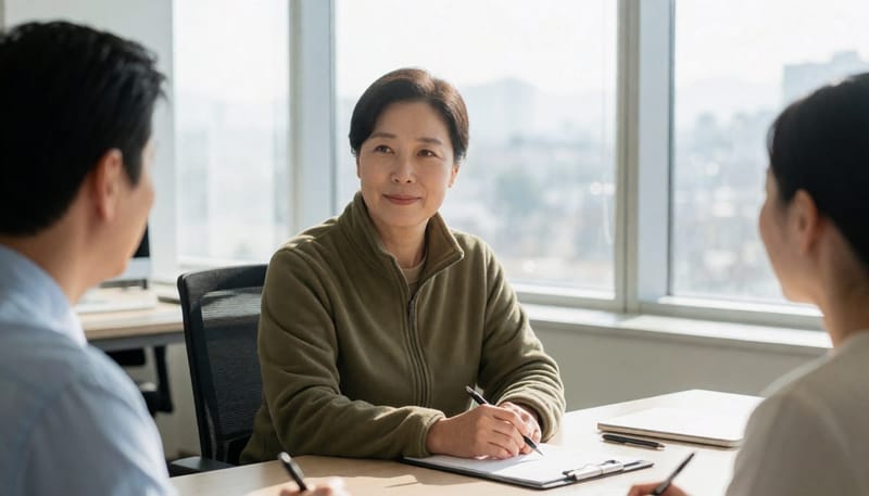 회의 중 동료의 말 한마디로 코막힘 증상을 다시 살펴보게 되는 상황을 표현했습니다.