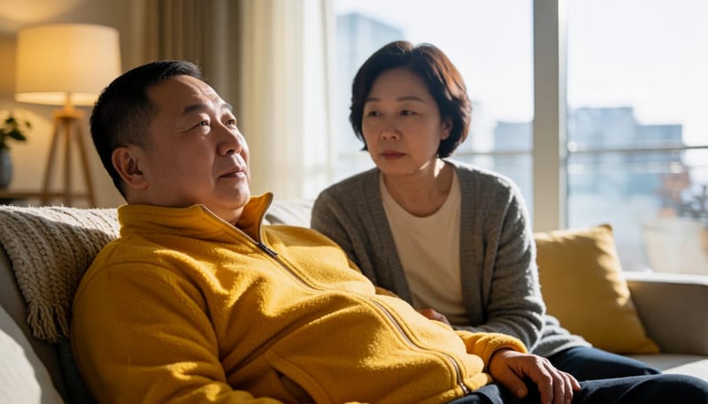 가족이 숨소리가 끊기는 순간을 먼저 알아채는 경우가 많습니다.