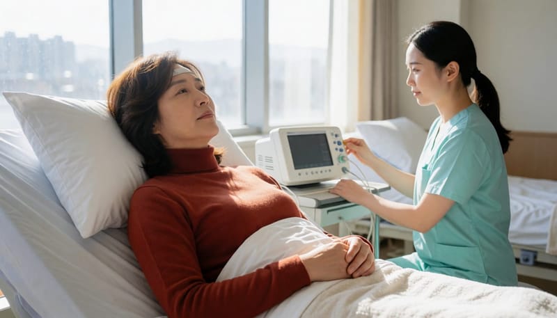 수면다원검사는 호흡과 혈중 산소, 뇌파를 밤새 동시에 기록합니다