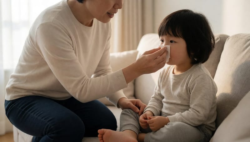 환절기마다 아이 콧물에서 자꾸 이상한 냄새가 나요, 원인 구별법